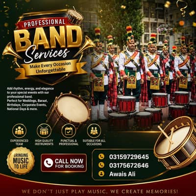 Professional Wedding Pipe Band & Event Band Services – Awais Ali