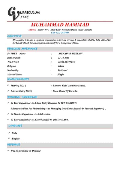 i need Job
