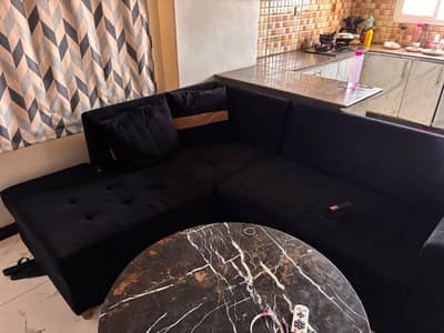 5 Seater L-Shape Sofa with Cushions