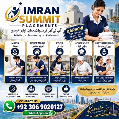 Maids / House Maids / cook / House chef / Baby Sitter maid near me