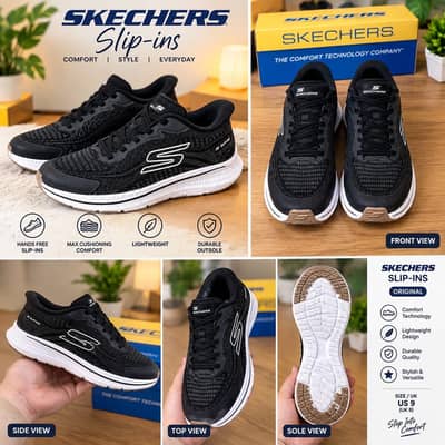 Sketchers/ ​Skechers Slip-Ins/ Black Running Shoes/