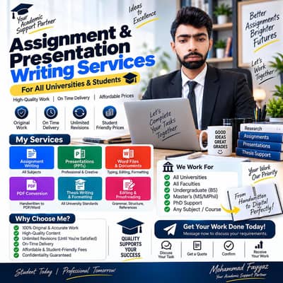 Professional Assignment, PPT & Thesis Services for University Students