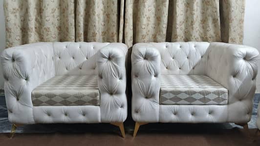 5 seater beige color sofa set