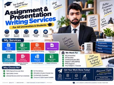 Professional Assignment, PPT & Thesis Services for University Students