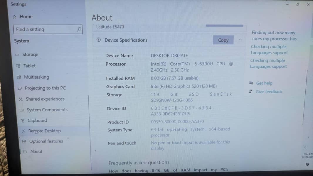 Dell Latitude E5470 3