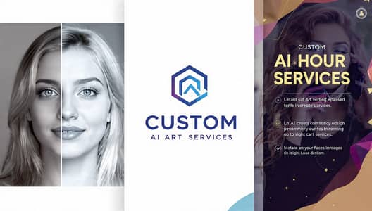 Custom AI Art - Portrait Logo Poster - 24 Hours Delivery