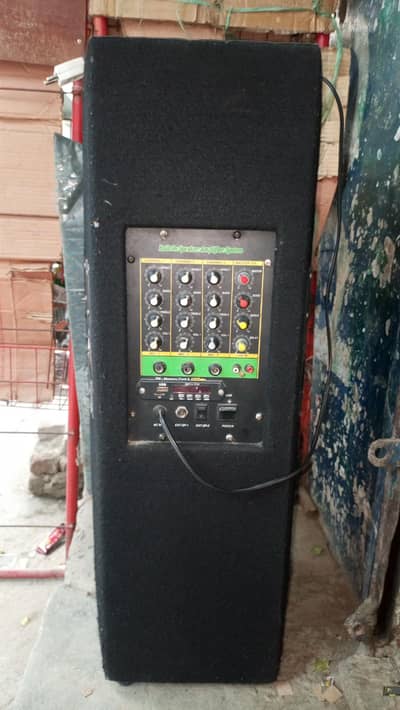 Heavy Duty Double Speaker Box/Sound System Built-in Amplifier andMixer