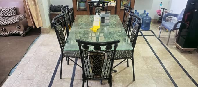 Dinning Table with 6 Chairs For Sale