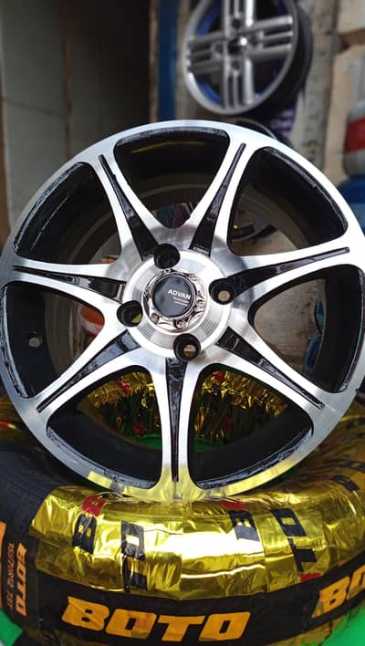 JAPANESE ALLOY RIMS FOR DAIHATSU MIRA AND SUZUKI ALTO VXR.