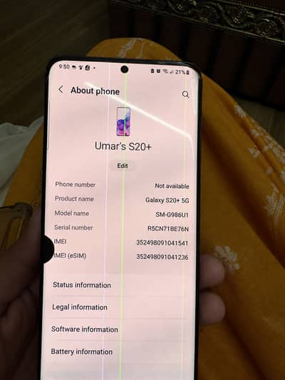 Samsung Galaxy S20+ 5G | 12GB RAM | 128GB ROM | 4500mAh