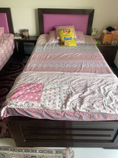 Single beds with mattress