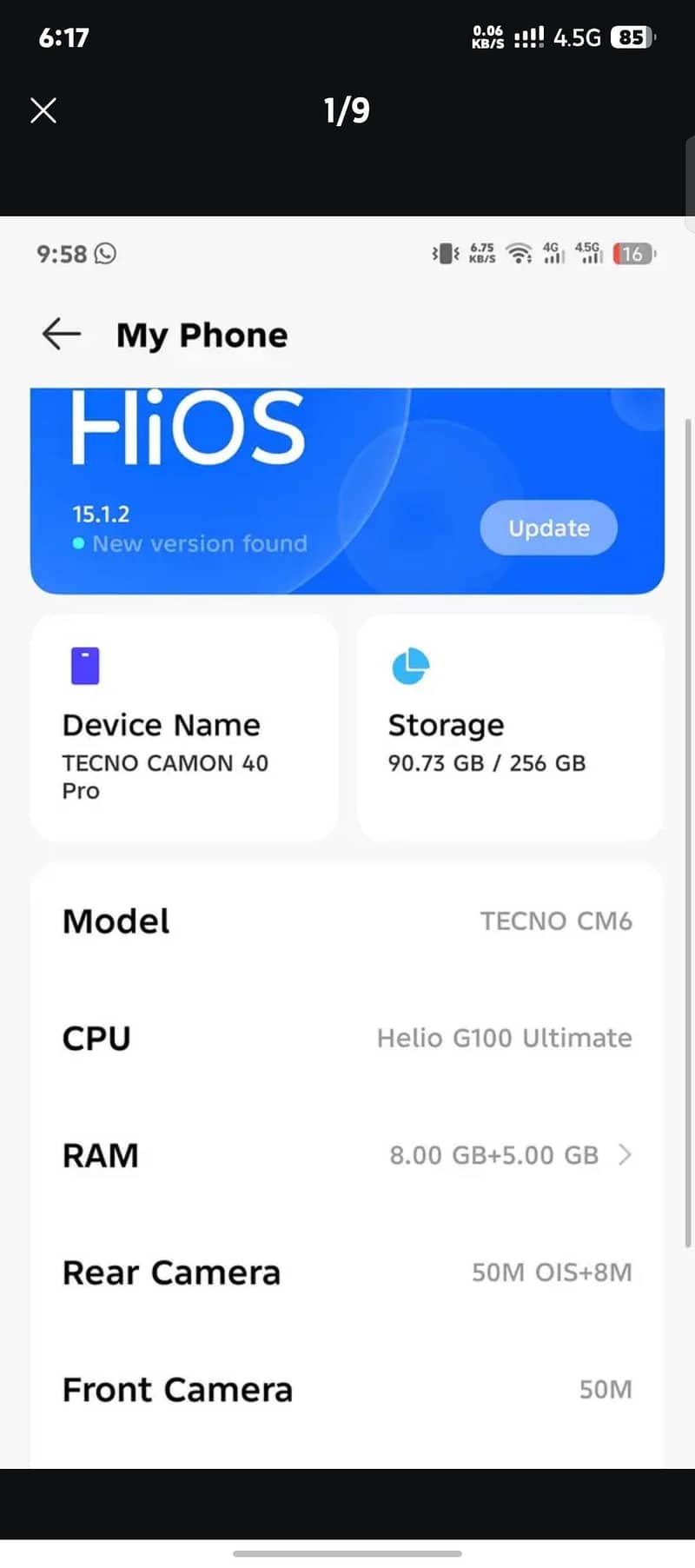 Tecno CAMON 40 Pro 5
