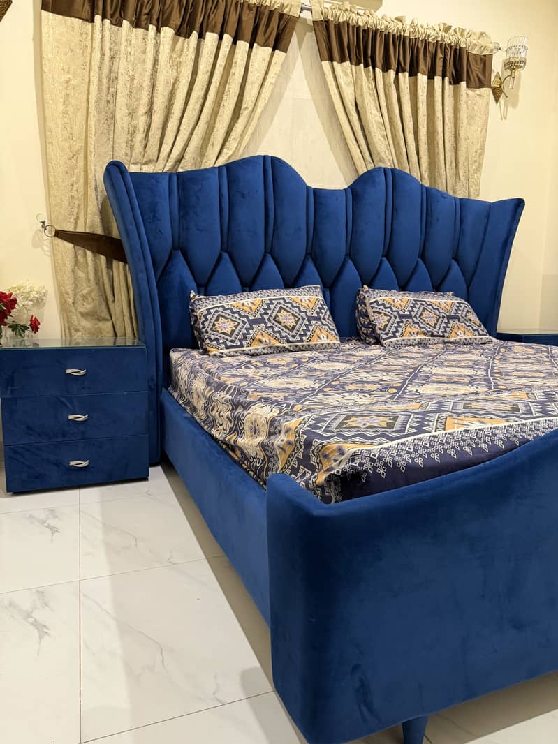Bed with side table 0