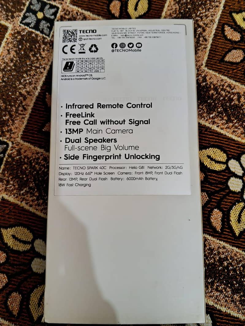 Tecno spark 40 c 7