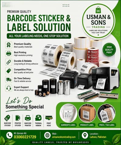 Barcode Label, Barcode Stickers, Thermal Roll, Receipt Roll