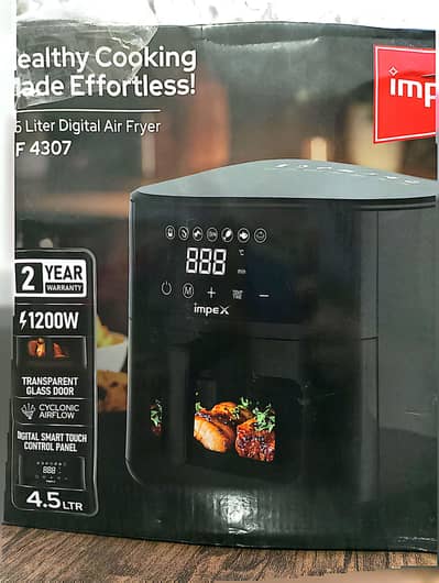 Brand New Impex Digital Air Fryer 4.5L – 1200W | Black |