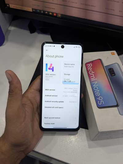 Redmi Note 9s 8/128 official pta