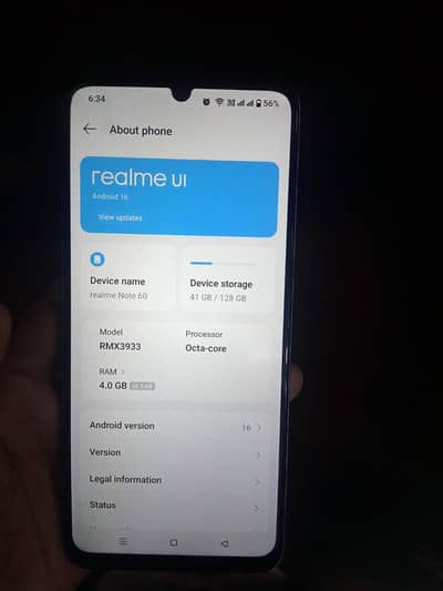 Realme Note 60. . 4+4. . 128. . exchange possible