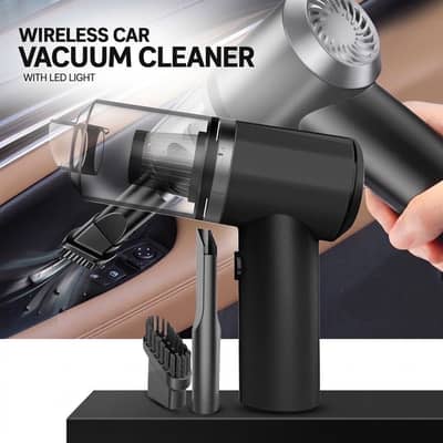 Portable Vacuum Cleaner for Car & Home – Black ABS