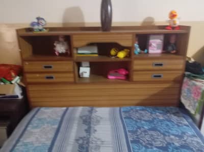 kids bed talli wood with two black luxurious dewan set