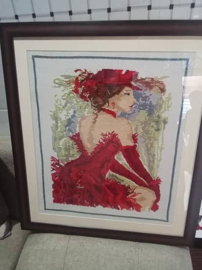 Cross stitch wall hanging