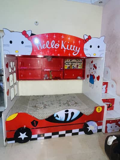Kids bunk bed with mattress