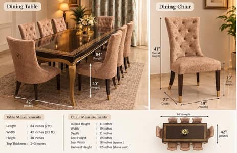 dining table with 8 chairs