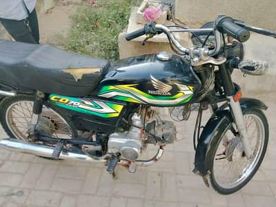 Honda cd70 model 2022 Karachi registration cplc clear h good condition