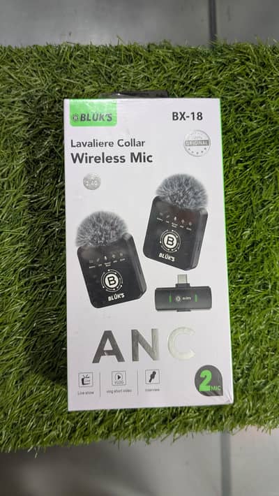 BULKS BX-18 Wireless Lavalier Collar Mic – ANC – Dual Mic