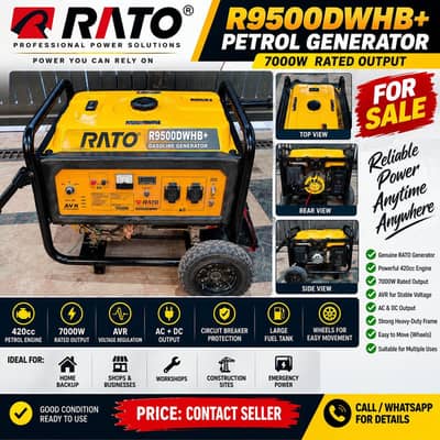 *RATO R9500DWHB+ 7000W Heavy Duty Petrol Generator – Used*