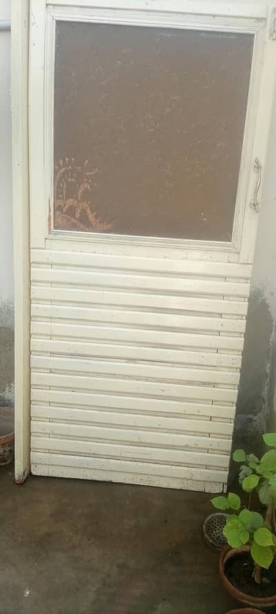 Glass wooding door 6 feet hight/ 3.5 feet weight  original Dayar wood
