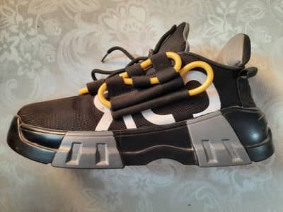 Premium Black & Yellow Sports Shoes – Stylish & Durable