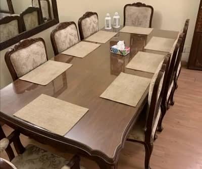Dining table with Eight chairs
