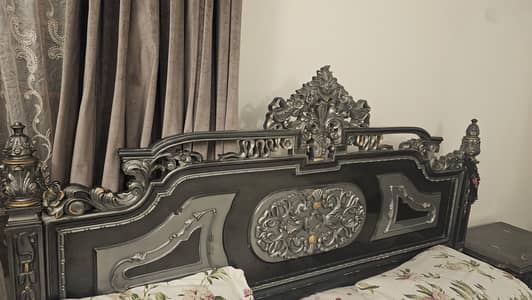 ornate bed set (sheesham wood)