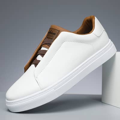 Cross border plus size wholesale men's fashion solid color low top ska