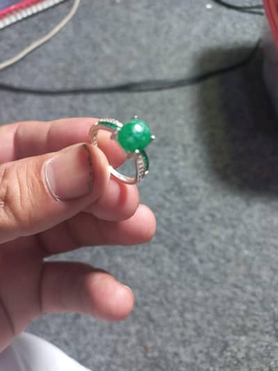 beautiful natural sawat emerald selvir ring available