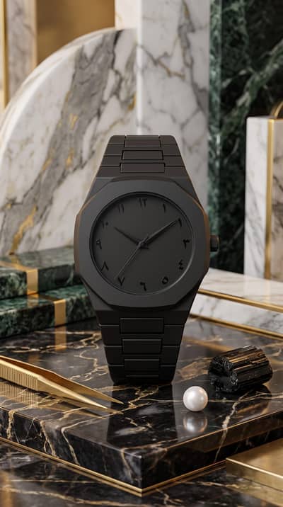 Black Arabic Aura Watch