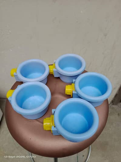 soft food bowls and seed boxes