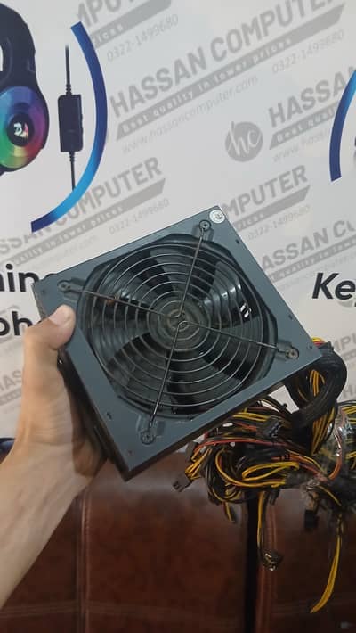 500 Watt Branded Power Supply with 2 GPU Cables, Zalman, Micronics. . . .