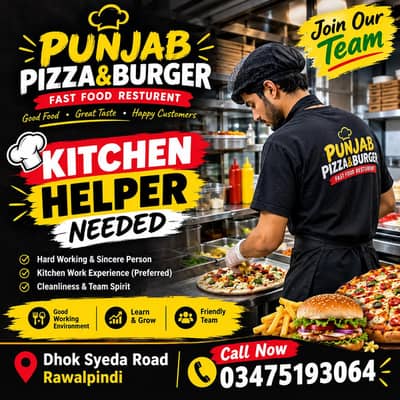 kitchen Helper Job Available