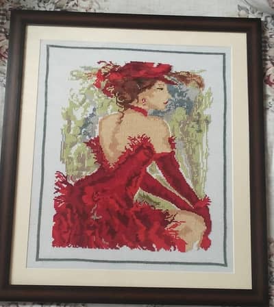 Cross stitch wall hanging