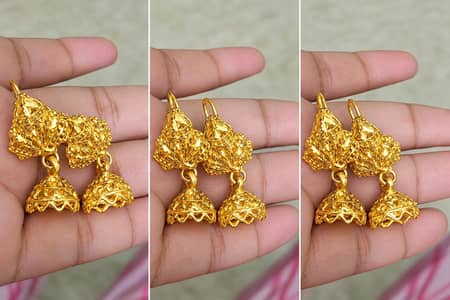 chandi real silver earring one set urgent sell