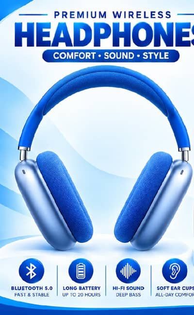Wireless Bluetooth Headphones Deep Base