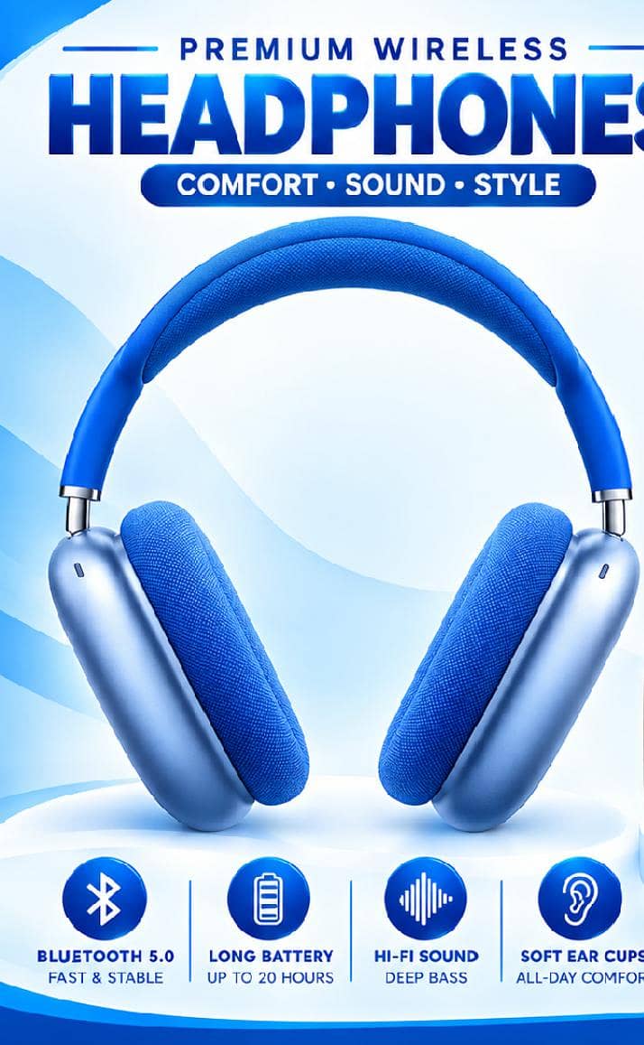 Wireless Bluetooth Headphones Deep Base 0