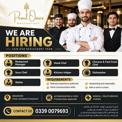Sous Chef | Waiter | Head Chef | Restaurant Staff | Male Jobs
