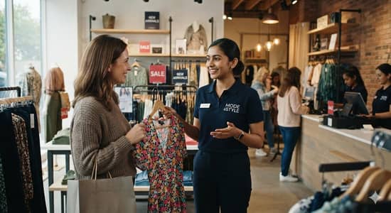 younge energetic sales girl for women garments shop