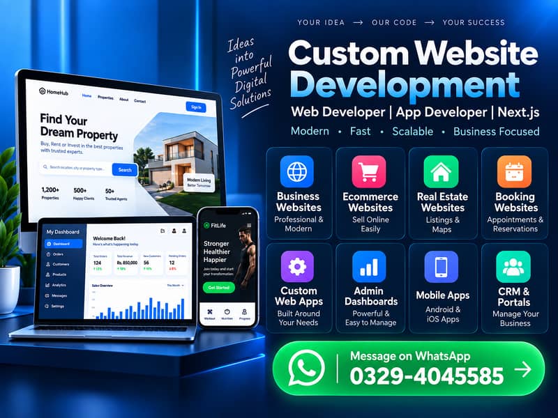 Custom Website Development | Web Developer | Mobile App Development 0