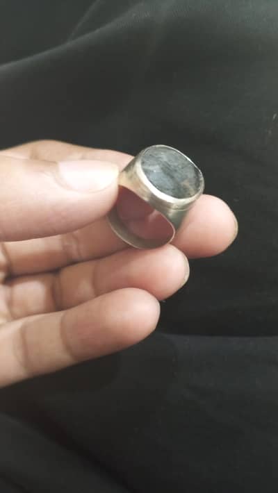 original chandi silver ring with original stone