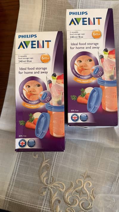 Philips Avent Via Food Storage Cups 240ml / 8oz – 2 Packs