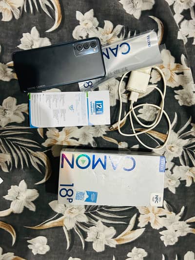 Tecno CAMON 18 P 8+8 ram /128 storage total genuine with box